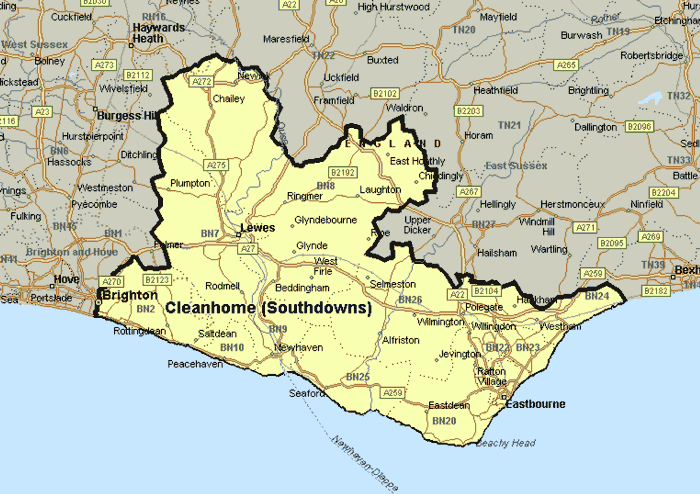 Area Map - south Downs